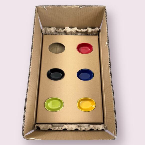 Bret Bortner Vintage BIA Artist Paint Palette Tray With 5 Color Sauce Bowls 2002 - Picture 9 of 10